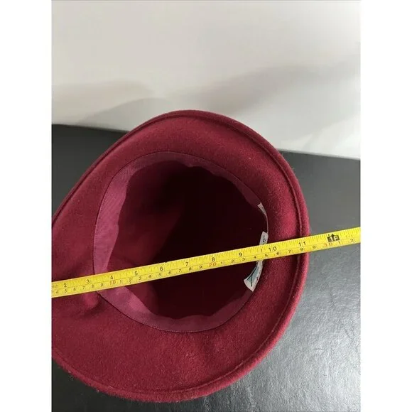 Vintage Betmar New York Red 100% Wool Hat T874
